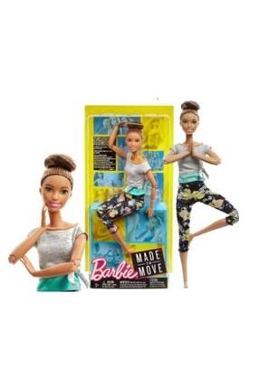 Mattel Kumral Saçlı Çiçek Desenli Taytlı Sonsuz Hareket Barbie Bebek Bebeği Made To Move Ftg82 FTG82