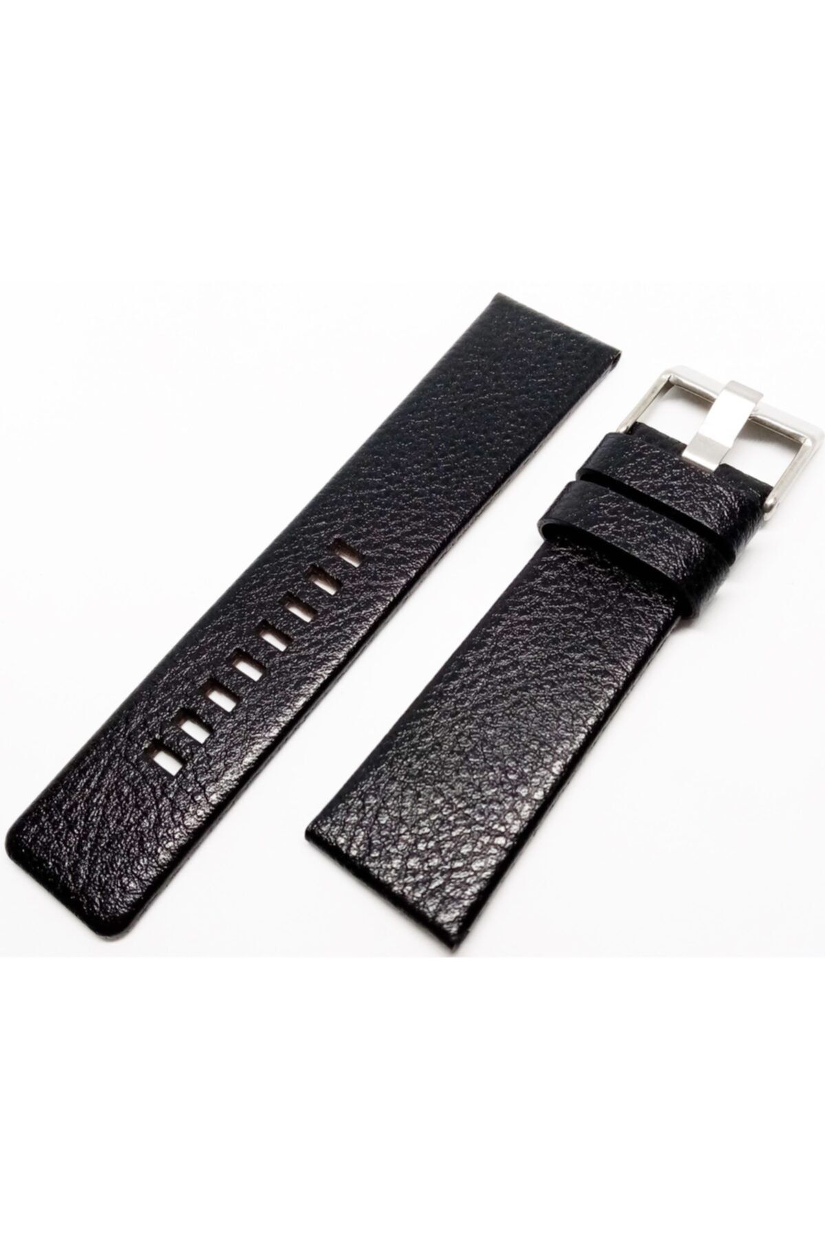 onlinekordon Diesel Compatible 26mm Black Genuine Leather Watch