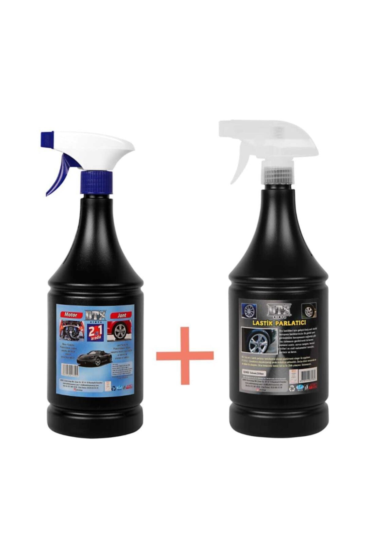 Motor Ve Jant Temizleme Ilacı Yağ Sök. Etkili 1 Lt & Lastik Parlatıcı Jel 500 ml