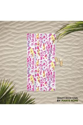 Pink Leopard - Baskılı Plaj Havlusu BT20215061
