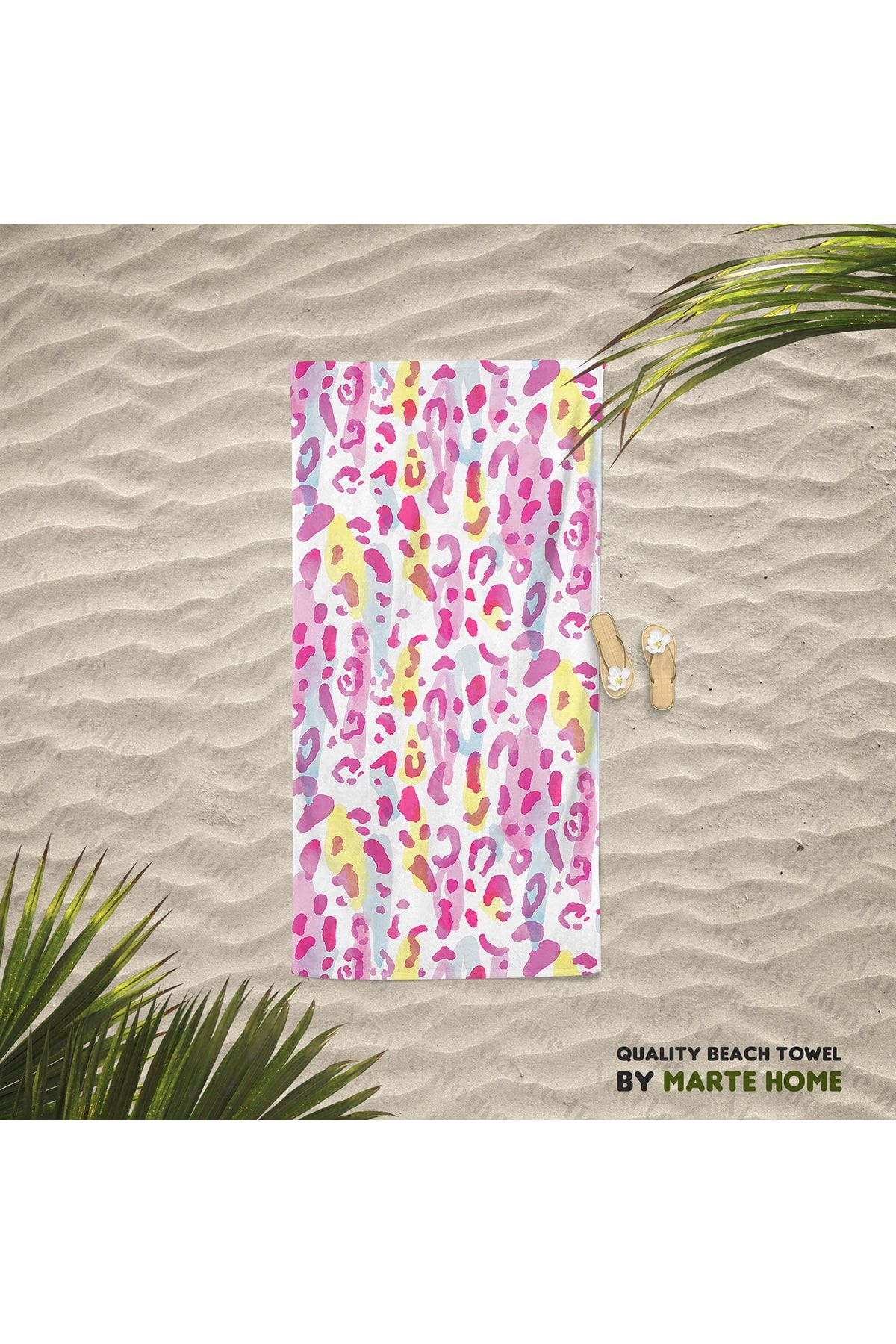 Pink leopard best sale print towels