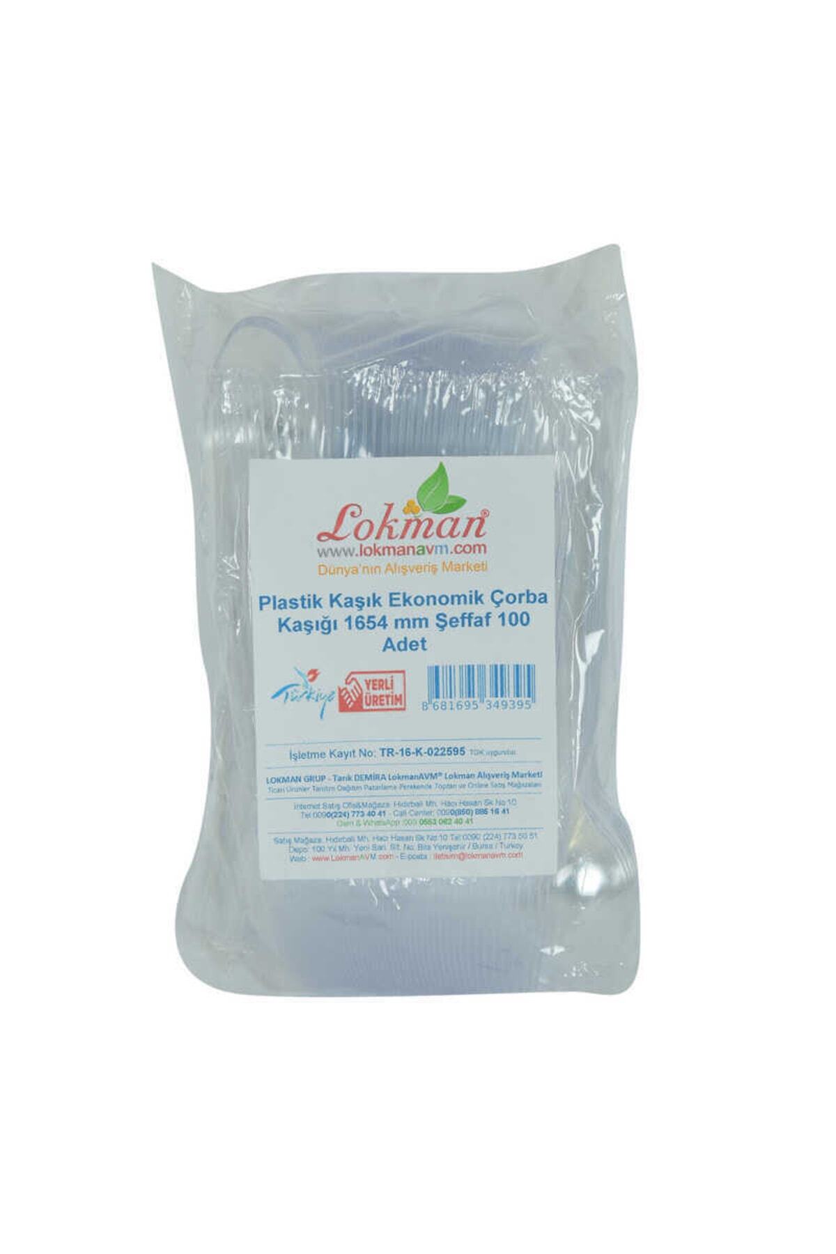 LokmanAVM-Plastic Spoon Economical Soup Spoon 1654 Mm Transparent 100 Pieces 1 Pack 1