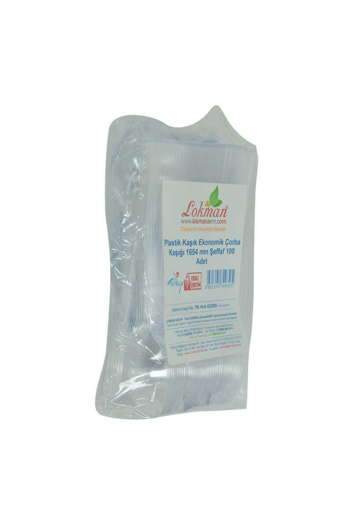 LokmanAVM-Plastic Spoon Economical Soup Spoon 1654 Mm Transparent 100 Pieces 1 Pack 3