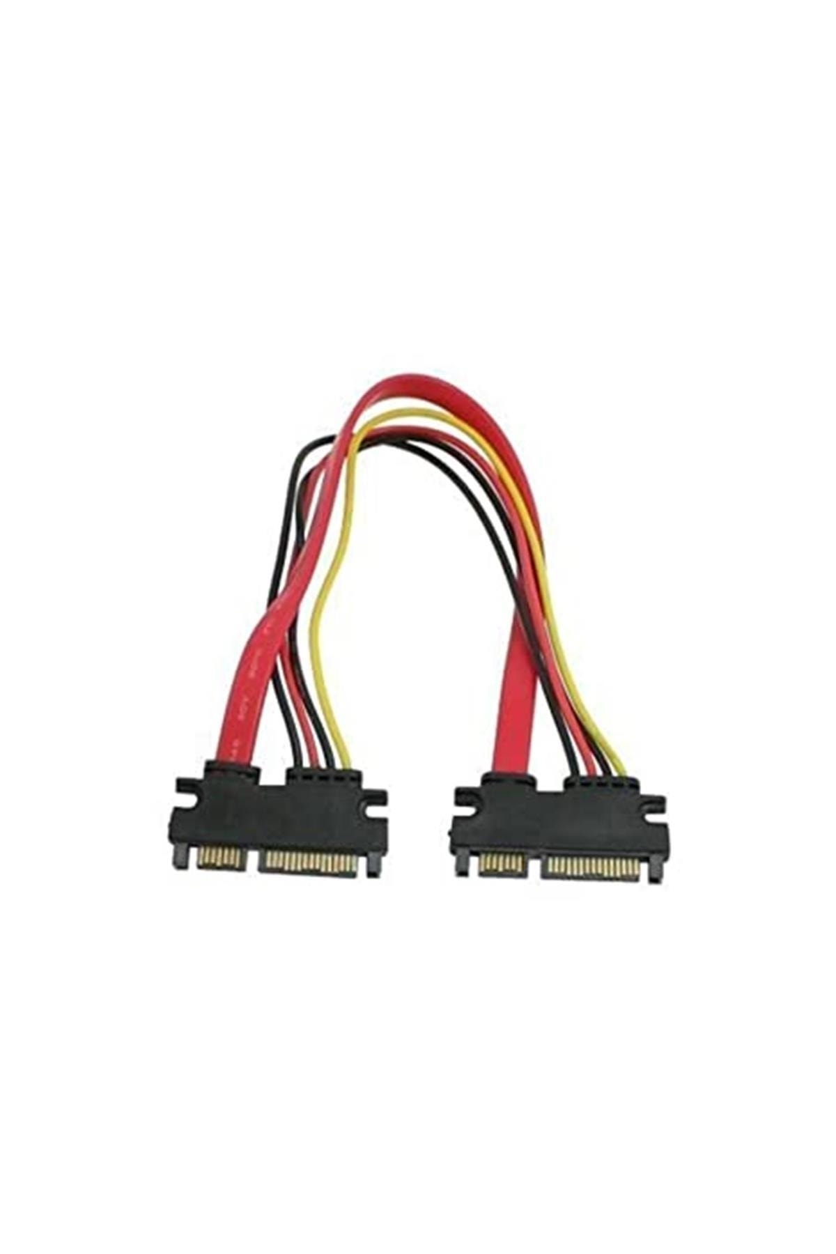 Alfais Al-4618 15+7pin Uyumlu Hdd Harddisk Sata Data Power Uzatma Ek Kablosu 30 Cm