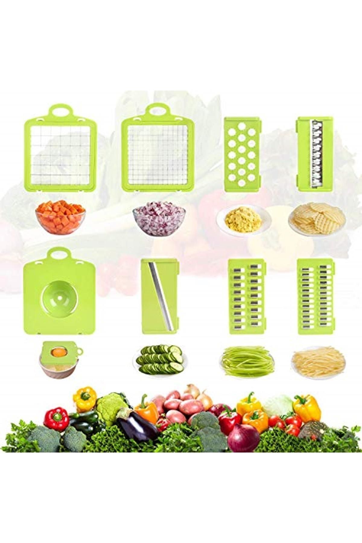 FUKTSYSM-Mandolin Slicer - Newest Design Vegetable Chopper, 11 in 1 Mandolin Slicer 2
