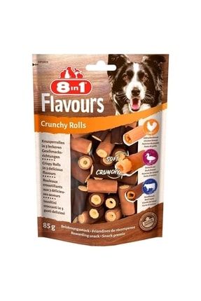 8in 1 Flavours Cruncy Rolls 85 Gr Köpek Ödülü Atıştırmalık P71S4509