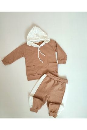 Tekstil Kapşonlu Cepli Bebek 2'li Takım BY MURAT 5-6