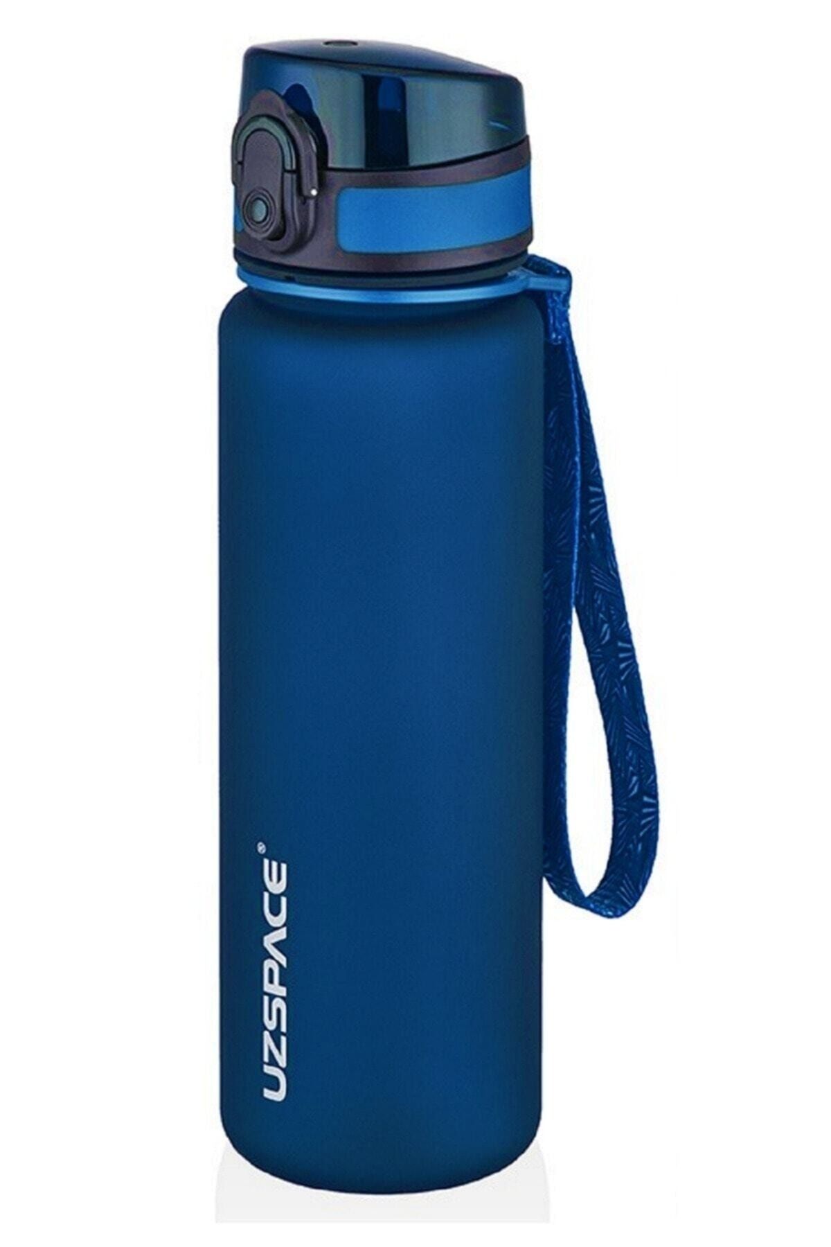 قمقمه ورزشی آبی 3026 Navy Blue Tritan Water جریان 500 میل Uzspace
