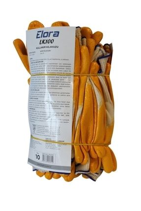 Elora Nitril Pmk Örme Beyaz-sarı 12li Paket TYC00290014957