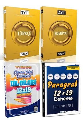 Tyt-ayt Başat Türkçe-edebiyat Soru Bankası + Panem Paragraf-dil Bilgisi Deneme Seti basatset17