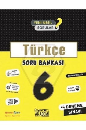 Üçgen Akademi 6 Türkçe Soru Bankası ÜCGN6TRKÇ