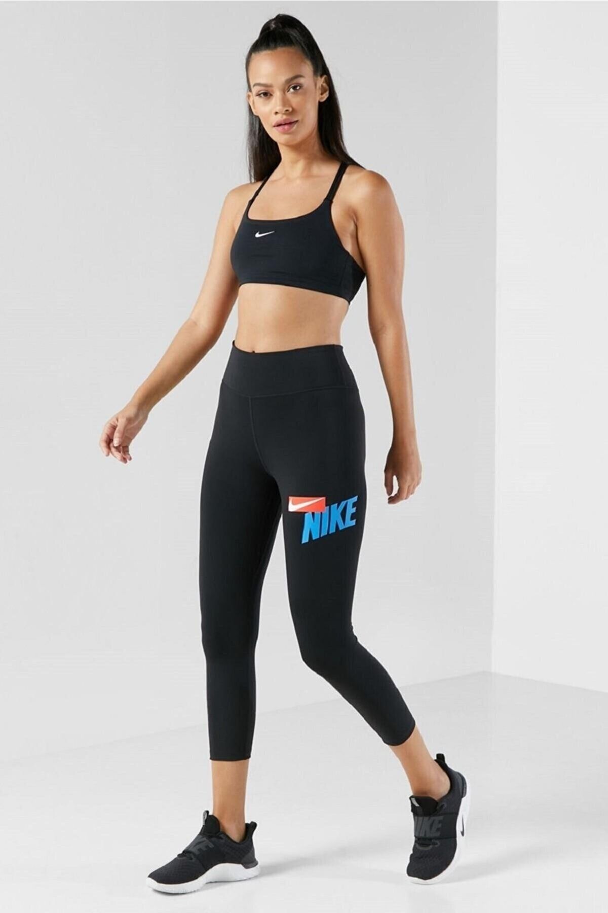 Nike One Cropped Graphic Leggings Women's Sports Tights - - Trendyol