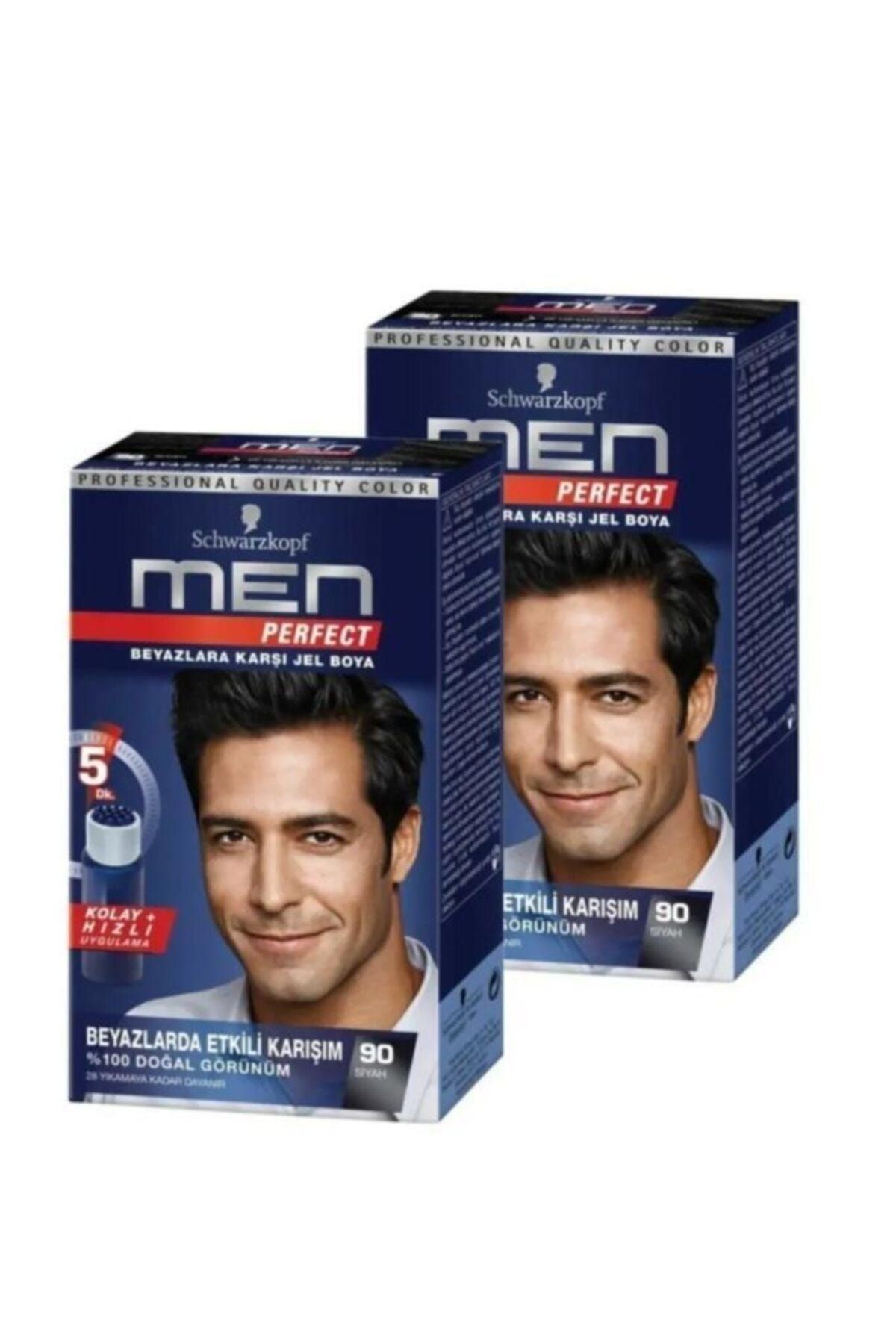 Men Perfect Perfect Erkek Saç Boyası No:90 Siyah 2 Adet %100 Doğal Görünüm
