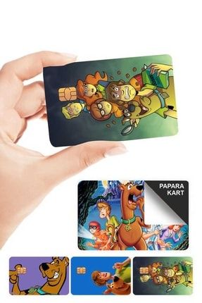 Scooby Doo Papara Kart Kaplama Sticker 4 Adet SC01