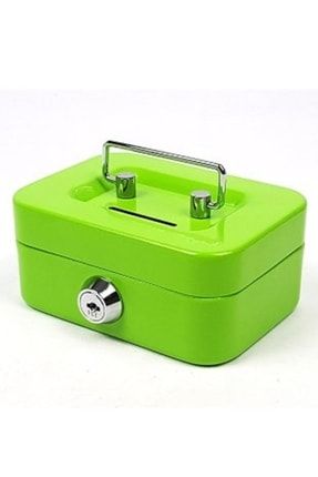 Mini Bozuk Para Kasası Anahtarlı Para Kasası Yeşil 11cmx8,5cm TYC00478458223