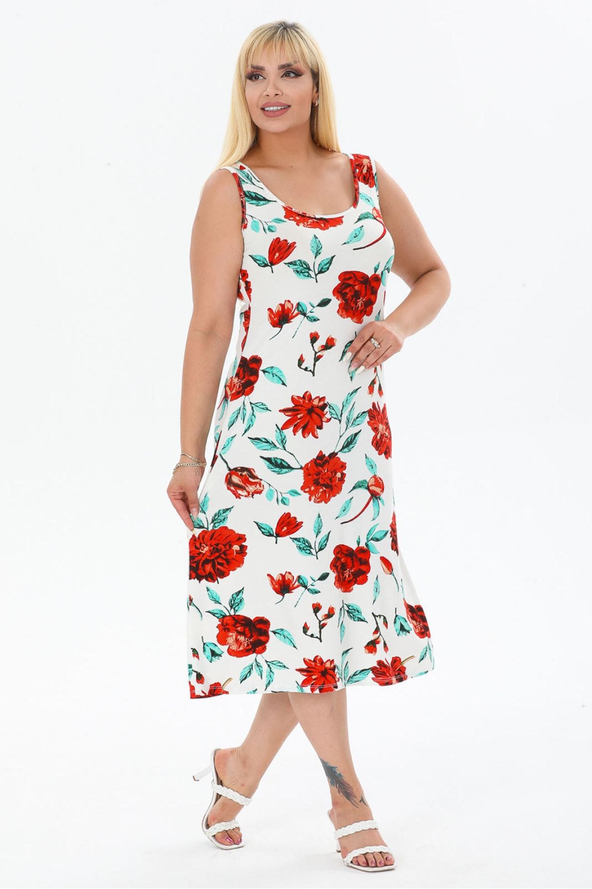 Calvin klein plus size red dress sales