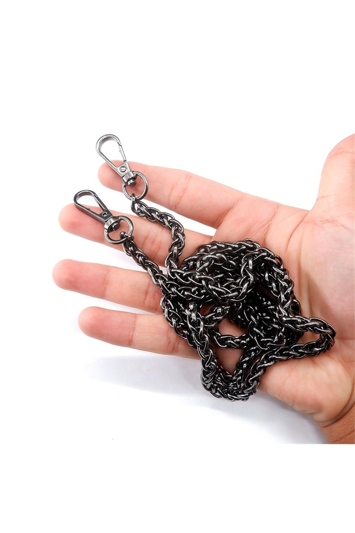 Knitted Bag Chain Anthracite - 5 Pieces - 6 Mm