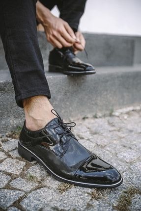 Orsino Dikiş Detaylı Rugan Erkek Klasik Ayakkabı orsinoinayet