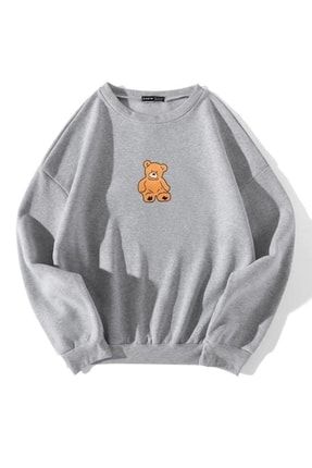 Teddy Baskılı Oversize Sweatshirt SWE-NEWTEDDY