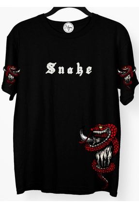 Snake Çift Kol Baskılı Oversize Ultra Premium T-shirt snakeultra