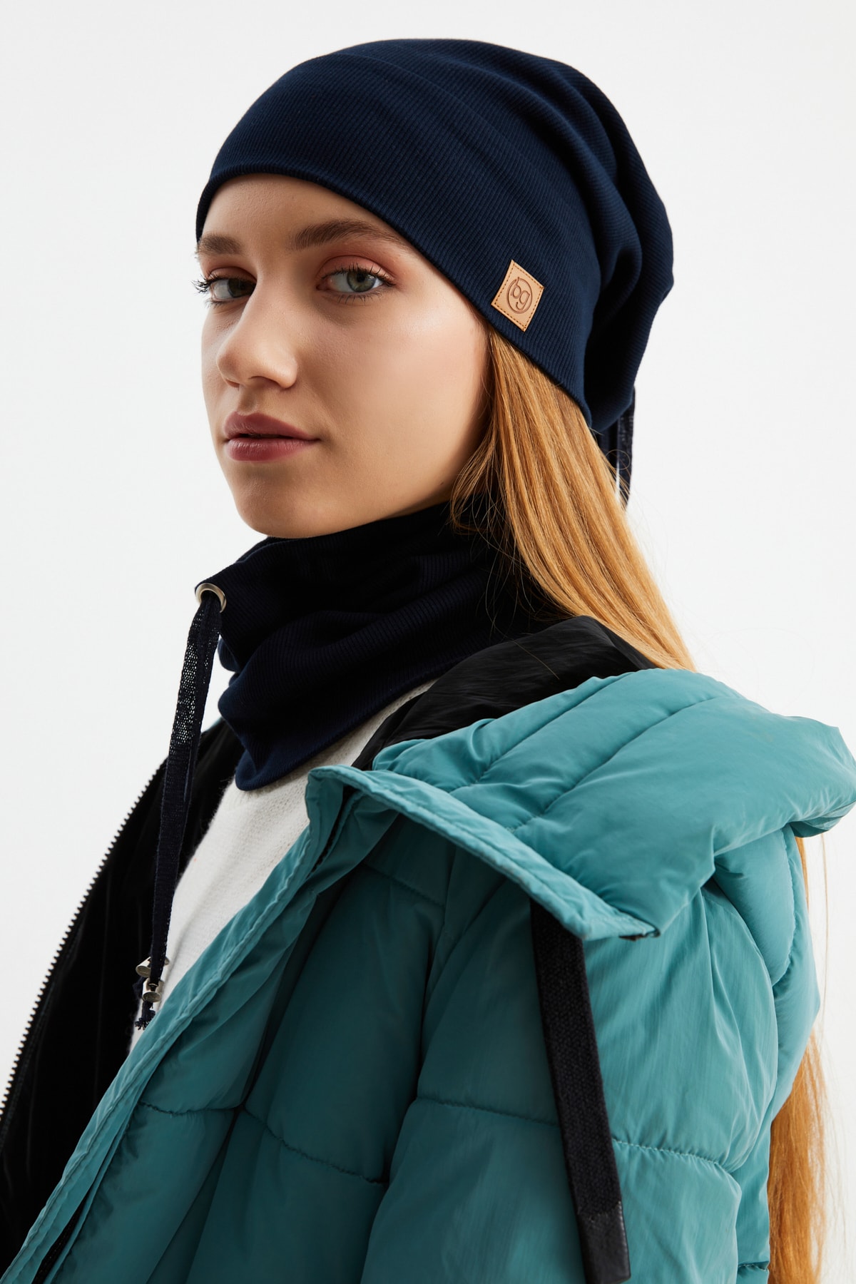 Butikgiz 3'ü Bir Arada Balıkçı Style Bere +ipli Bere + Boyunluk Hafif, %100 Pamuklu Kışlık Set