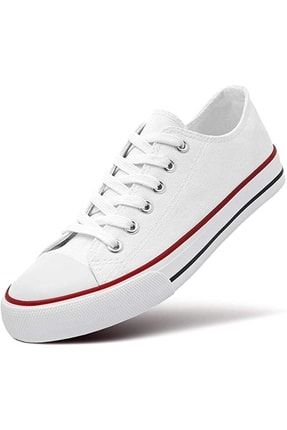 Beyaz - Unisex Klasik Kumaş Sneaker sneakerc