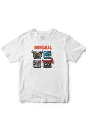 Beyaz Unisex Redball Baskılı Çocuk T-shirt TB0CBT001