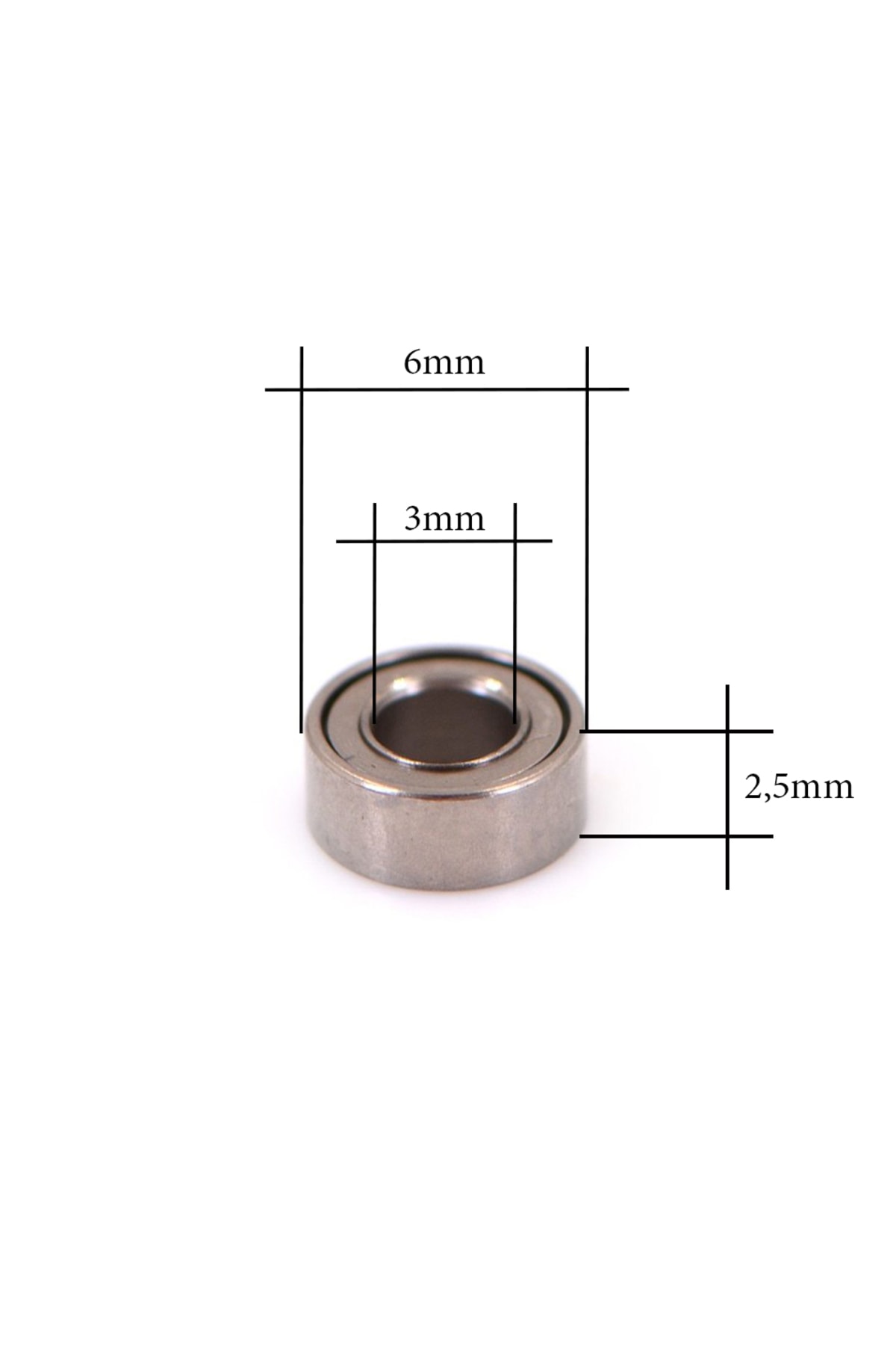 TeknoGöz Mr63zz Minyatür Rulman (3x6x2,5mm) 3d Yazıcı, Hobi Vs. 1