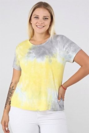 Batik Desen Basic Tshirt-sarı SEA-TS2129