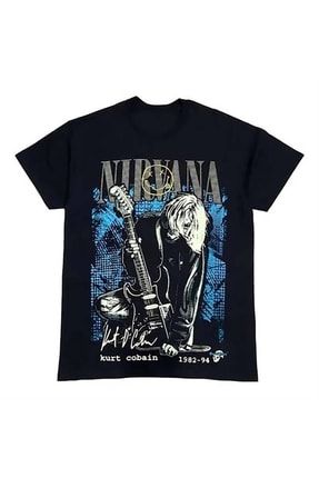 Nirvana Kurt Cobain Siyah (unisex) T-shirt rg2446