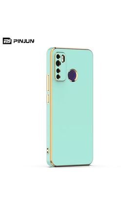 Xiaomi Redmi Note 8 Kılıf Kamera Korumalı Parlak Gold Kenarlı Yumuşak Renkli Silikon Kapak BarkNote8
