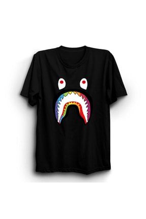 Bape Shark Colorfull Baskılı T-shirt TT-BT29000