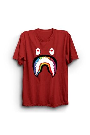 Bape Shark Colorfull Baskılı T-shirt TT-BT29000