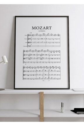 Mozart Poster / Lacrımosa - Notalı Müzik Posteri - Yüksek Çözünürlükte - Çerçevesiz POSTERX22