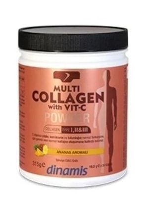 Multi Collagen With Vit-c Powder -Ananas Aromalı Takviye Edici Gıda 315 gr 8680763082455