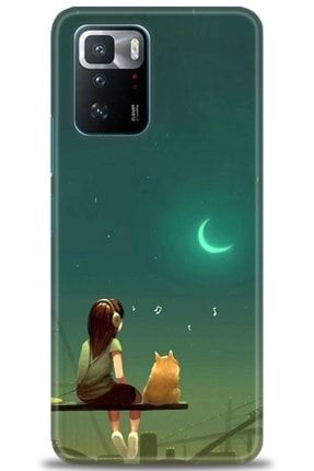 Xiaomi Poco X3 Gt Kılıf Hd Baskılı Kılıf - Kedili Kız + Temperli Cam bera-poco-x3-gt-v-192-cm