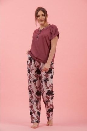 Kadın Kısa Kol Dokuma Pijama Takımı DK9011