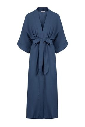 Uzun Lacivert Kimono 902-04
