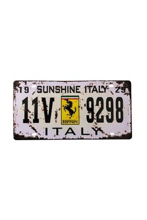 Ferrari Sunshine Italy Vintage Metal Plaka 15cm X 30 Cm DPK00001-028
