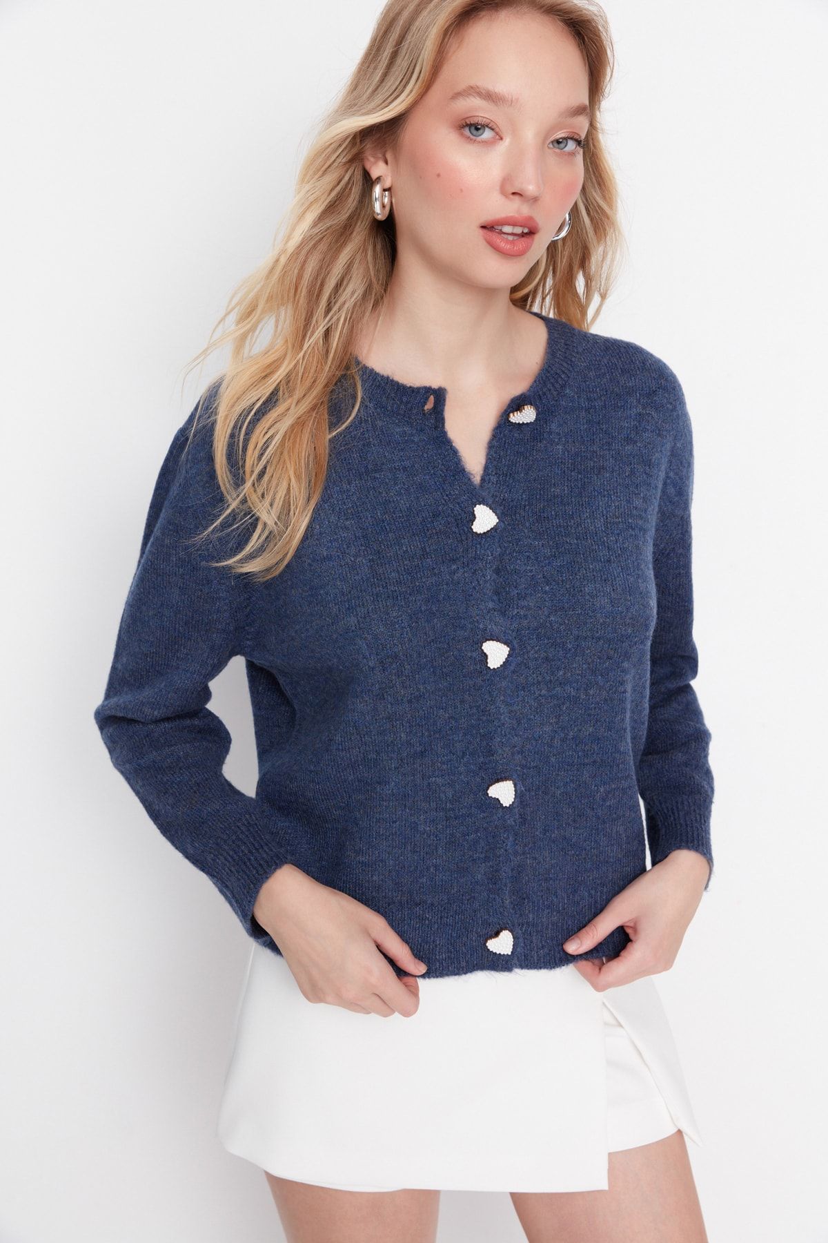 Dark navy cardigan womens cheap