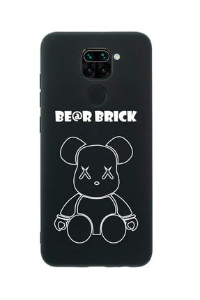 Xiaomi Redmi Note 9 Uyumlu Siyah Bear Brick Tasarımlı Lansman Kılıf XRN9-L890