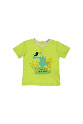 Erkek Bebek Bisiklet Yakalı Baskılı T-shirt 2211BB05063