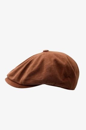 Erkek Keten Kasket Yazlık Şapka - Kiremit TXE9CEF60B294