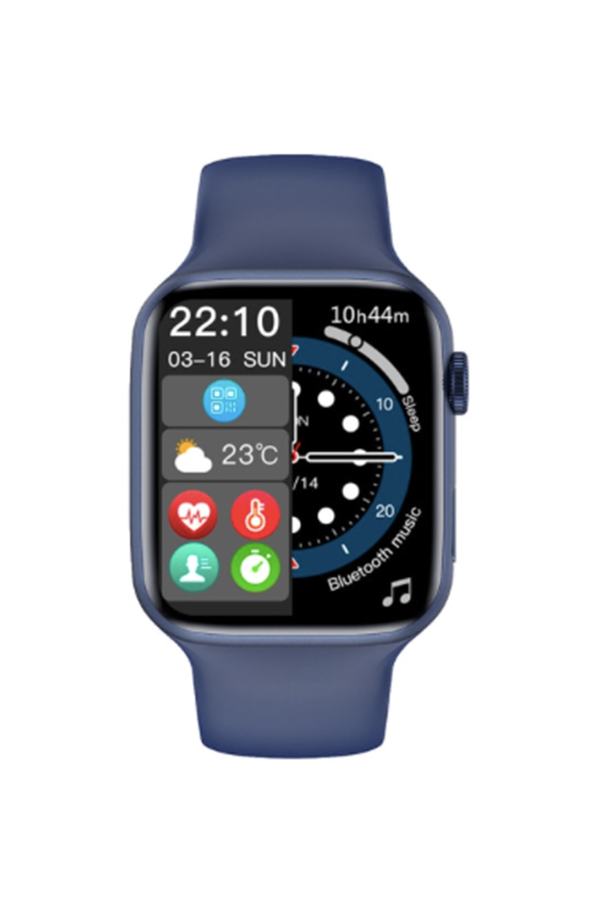 Spovan Yeni Watch 7 Bluetooth Sesli Arama Ekg Solunum Smart Türkçe Akıllı Saat - Lacivert