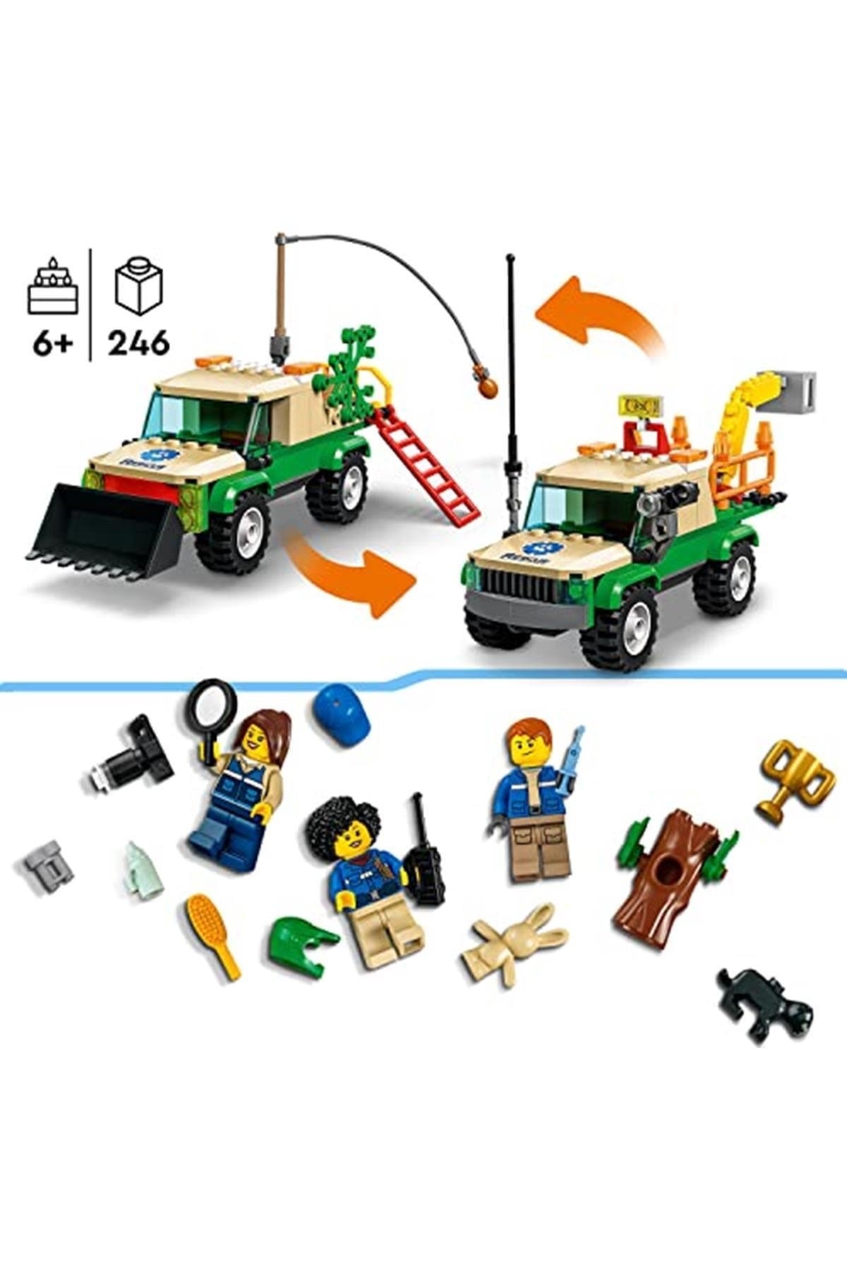 LEGO ® City Vahşi Hayvan Kurtarma Görevleri 60353 - 6 Yaş Ve Üzeri Çocuklar Için Interaktif, Dijital fotoğrafı 3 (önizleme)