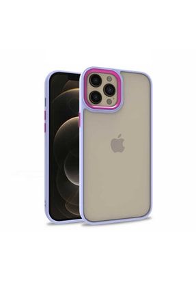 Iphone 12 Pro Max Uyumlu Kılıf Arkası Şeffaf Köşeleri Parlak Renkli Işlemeli Sert Kapak Flora+iPhone+12+Pro+Max