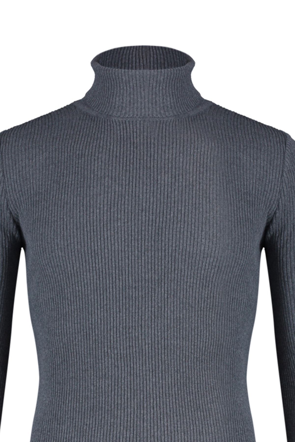 Trendyol Collection-Geräucherter Slim-Fit-Baumwollpullover mit doppeltem Rollkragenpullover – TMNAW20MG0031 8