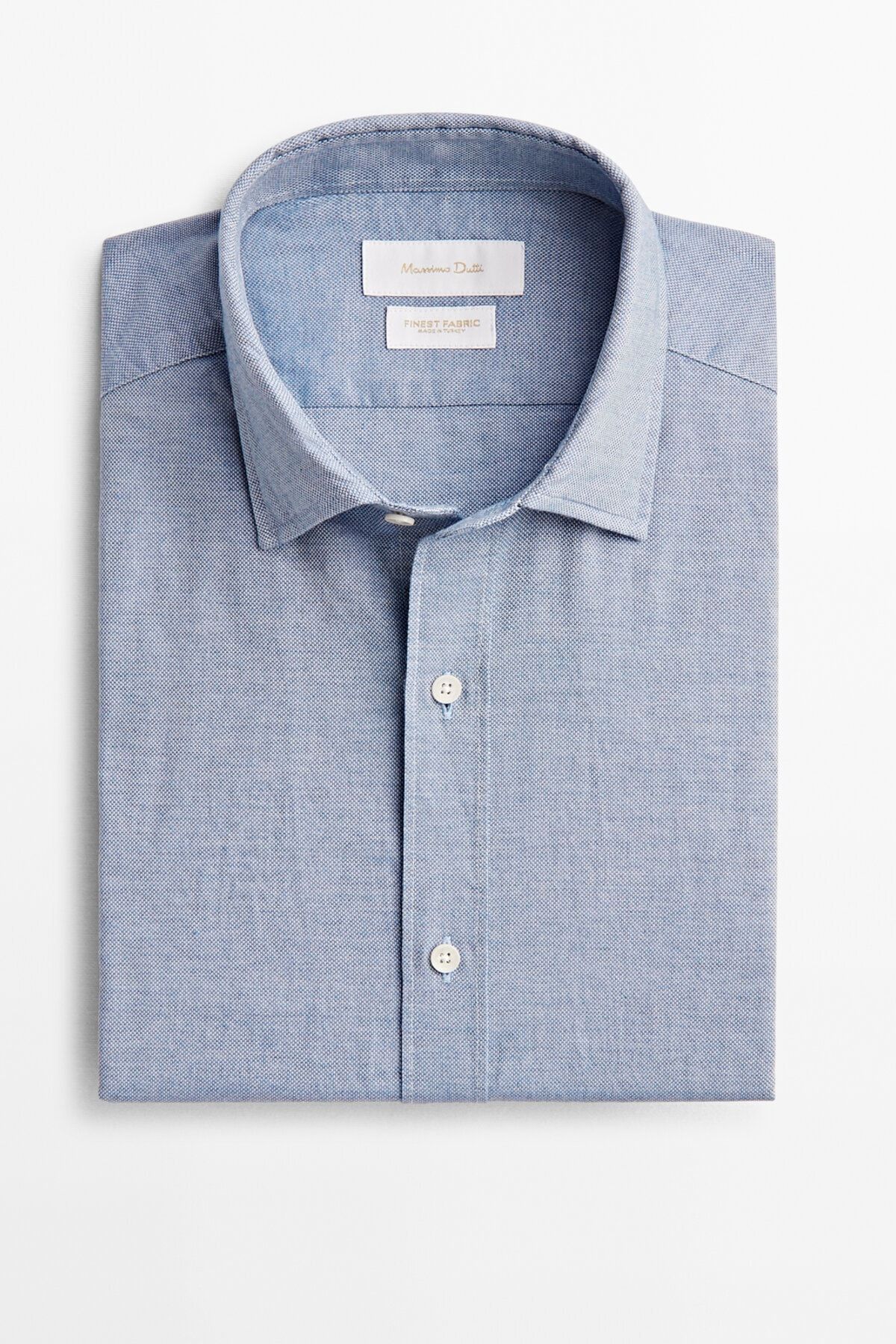 Slim Fit Dokulu Pamuklu Gömlek