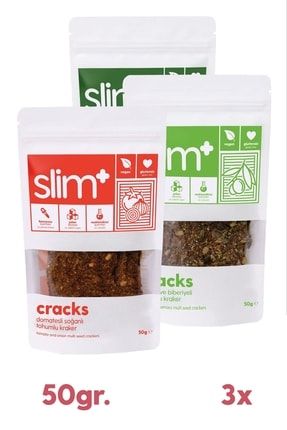 3'lü Paket Glutensiz Tohum Kraker Cracks Mix 50gr MXPKT-004