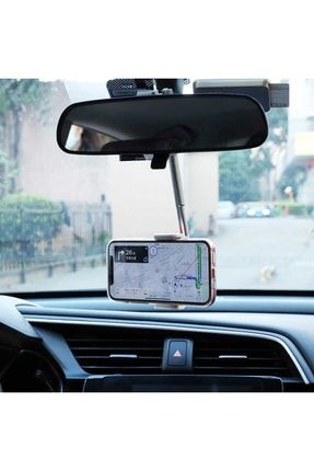 Lg-01 Araç Içi Dikiz Aynası Telefon Tutucu Ayarlanabilir 360°dönerli Beyaz Universal 18-21cm TYC00148290605